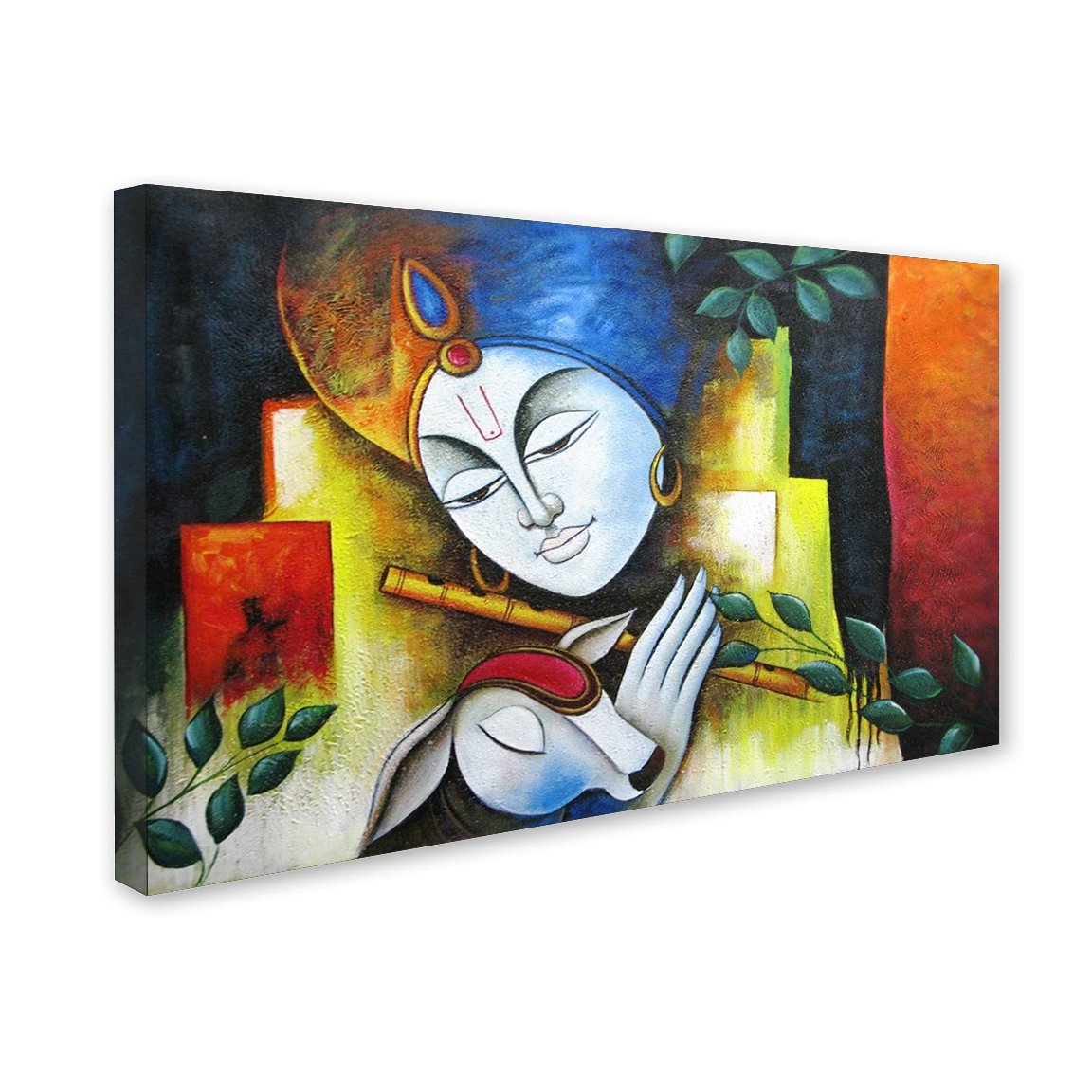 Canvas Wall Art,PAINTINGS,Lord Krishna Murli Premium Canvas Wall Painting